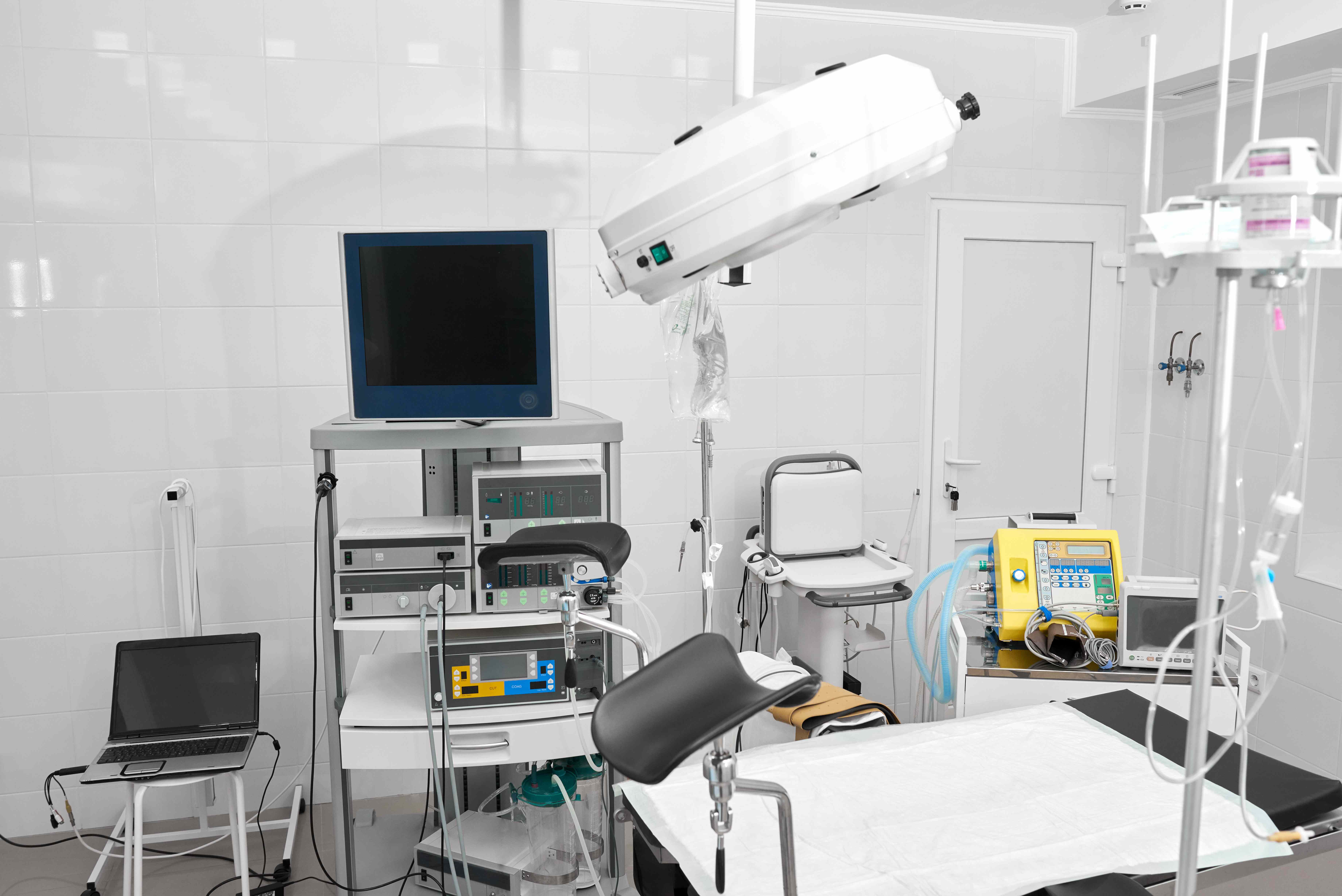 Modern medical examination room with advanced equipment