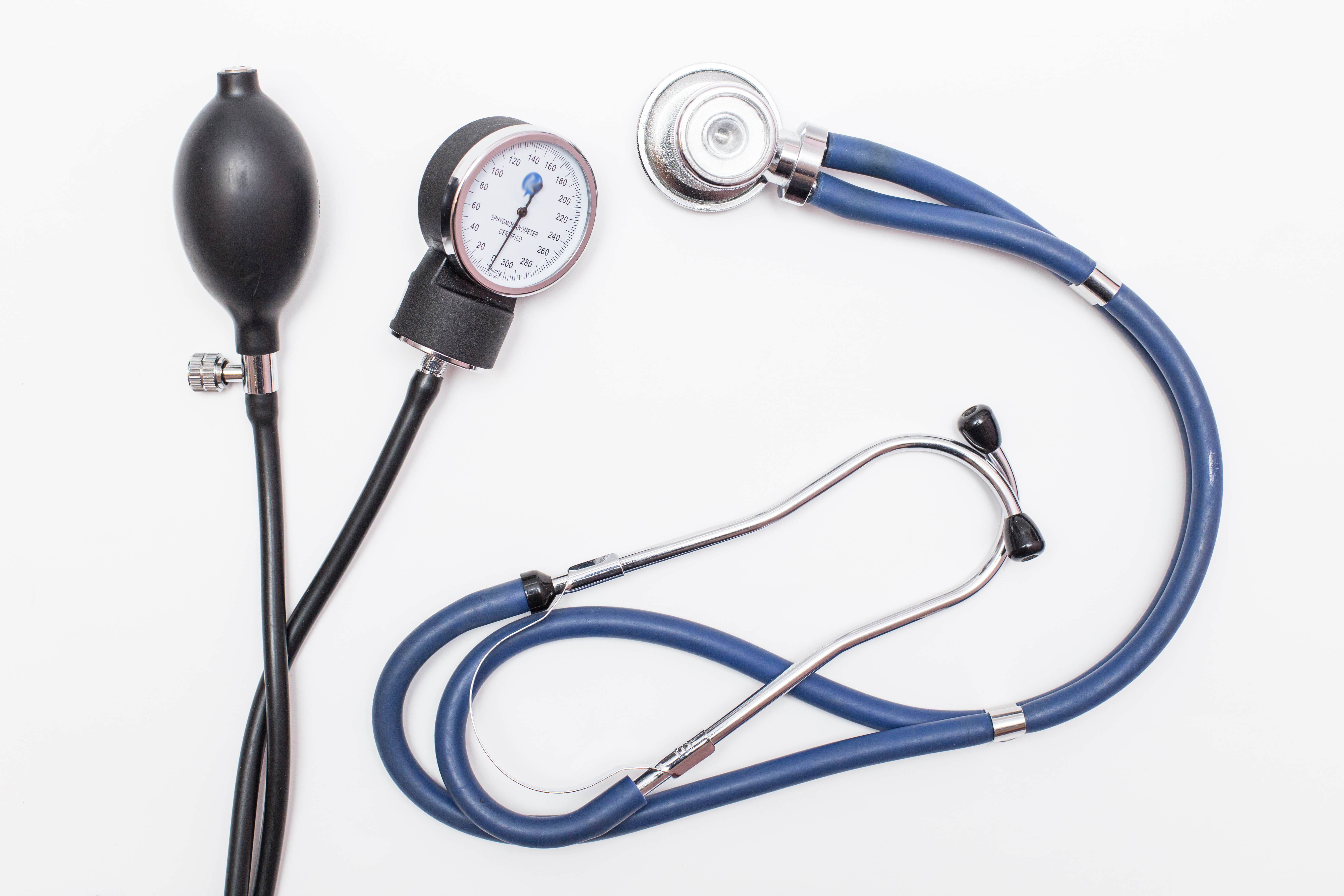Stethoscope and blood pressure monitor